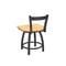 Holland Bar Stool Co 18" Low Back Swivel Vanity Stool, Pewter Finish, Nat Oak Seat 82118PWNatOak - alternate 5